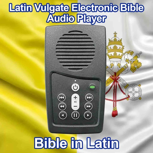 Front view, Latin Electronic Bible, Latin Vulgate audio Bible New Testament player, VERY EASY to use