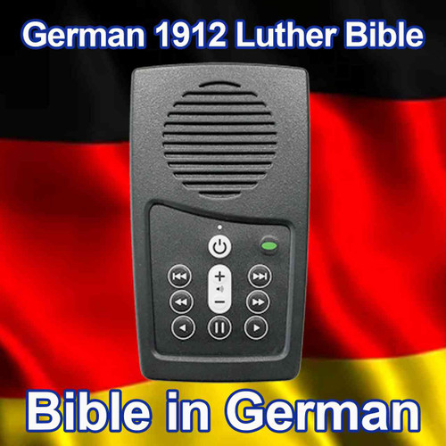 Front view, German 1912 Luther Bible audio player, the Luther Bibel 1912 player is EASY to use