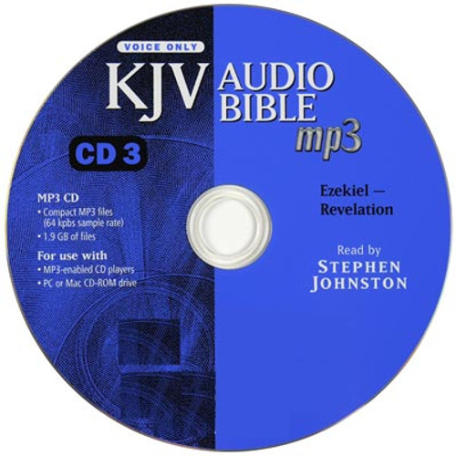 Last disc of the 3 disc set - King James Audio Bible on MP3 by Stephen Johnston, Voice Only