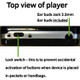 Top view of Player, earphone jack and Lock button - New American Standard, NASB Electronic Bible Player by Stephen Johnston