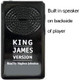 Back view showing the built in speaker, you can listen using the built in speaker or use the ear buds which are included - KJV Electronic Bible Player, Audio Bible player by Stephen Johnston