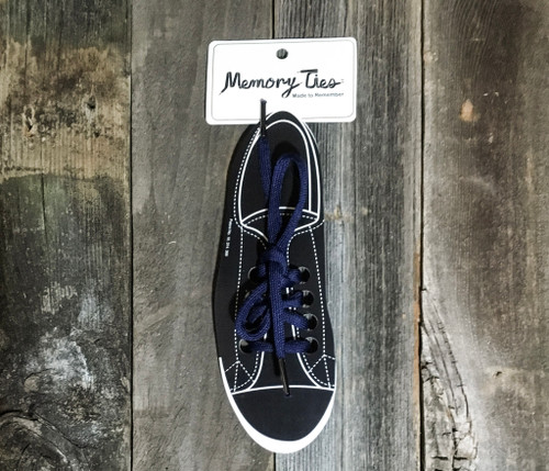 Navy Blue Memory Ties™ Adaptive Practice Shoelace & Activity Card