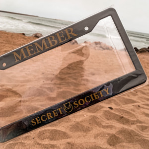 MEMBER LICENSE PLATE COVER BLACK AND GOLD MEMBER LICENSE PLATE COVER BLACK AND GOLD