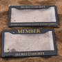 MEMBER LICENSE PLATE COVER BLACK AND GOLD