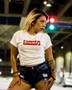White with Red Bar Society T-Shirt (ON SALE!)