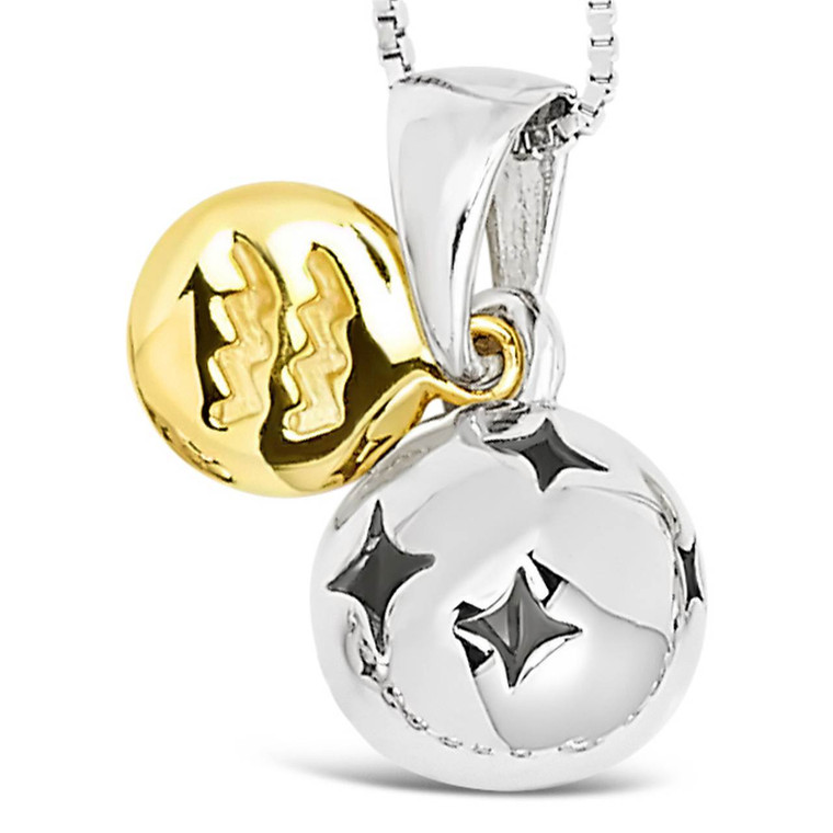 Zodiac silver pendant - Aquarius - Jan 20 - Feb 18