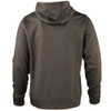 Back view of a brown Browning polyester fleece hoodie with a hood.