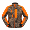 Digital Upland camo jacket with blaze orange sleeves and accents.