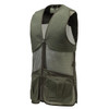 Green moss mesh shooting vest with padded shoulders and large front pockets.