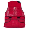 Back view of the red Wild Hare Heatwave Mesh Vest, featuring breathable mesh, adjustable waist straps, and a rear zipper.