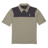 Browning men's two-tone polo shirt in brackish and military green with embroidered logo.