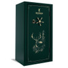Dark green Browning Platinum Plus Series safe with deer graphic and gold accents.