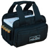Black Wild Hare shooting gear carrier with 4 boxes of shells and elastic loops for spare shells.
