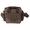Brown Wild Hare sporting clays bag with multiple pockets and shoulder strap
