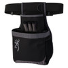 Black Browning shell pouch with gray trim and mesh pocket on adjustable belt