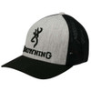 Heather and black Browning mesh back cap with embroidered logo