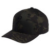 Black camouflage Browning cap with embossed buckmark logo