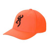 Orange Browning Safety Flex Cap with black Buckmark logo