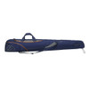 Beretta blue double soft gun case with orange trim and shoulder strap