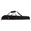 Black Browning shotgun case with gold stitching, Browning logo, and pockets.