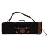 Black Browning shotgun case with leather trim and Browning logo