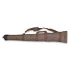 Brown quilted gun slip with shoulder strap and handles