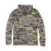 Back view of a Browning Ovix camouflage polyester fleece hoodie