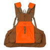 Brown Browning Bird'n Lite Strap Vest 2.0 with orange accents and pockets.