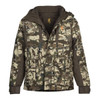 Browning Cold Front Parka in Auric camo. Camo pattern, brown accents, hooded, multiple pockets, and a front zipper.