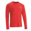 Red long-sleeve tee with Browning logo on chest and sleeve.