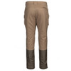 Back view of Browning Brush Flatts Pant in tan with dark brown leg overlays. Polyester fabric.