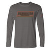 Gray long-sleeve shirt with Browning Firearms logo on chest, crew neck, and logo on sleeve.