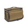 Tan and gray Beretta GameKeeper EVO cartridge bag, rectangular shape, shoulder strap, carrying handle, zippered pockets.