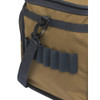 Tan and gray Beretta cartridge bag with a clip and loops.