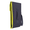Dark gray foldable gun case with bright yellow trim, handle, and shoulder strap.