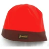 Orange and brown reversible fleece skull cap; "Gamehide" logo patch.