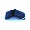 Black Acme Tornado whistle, angled view, with three holes and a key ring attachment.