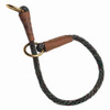Camo Mendota Command Collar, braided rope, leather accents, gold rings.