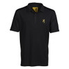 Black Browning Team Polo shirt, gold logo, short sleeves, collared.