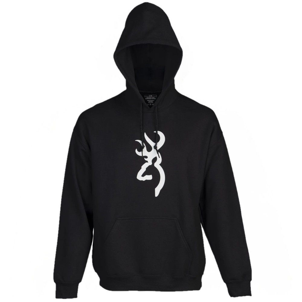 Browning Branded Hoodie- Black- Front Hood