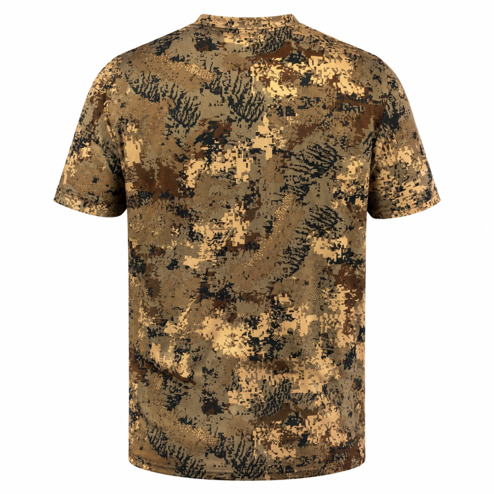 WILDFOWLER SHORT SLEEVE POLY QUICK DRY T-SHIRT-DIGITAL CAMO- Back
