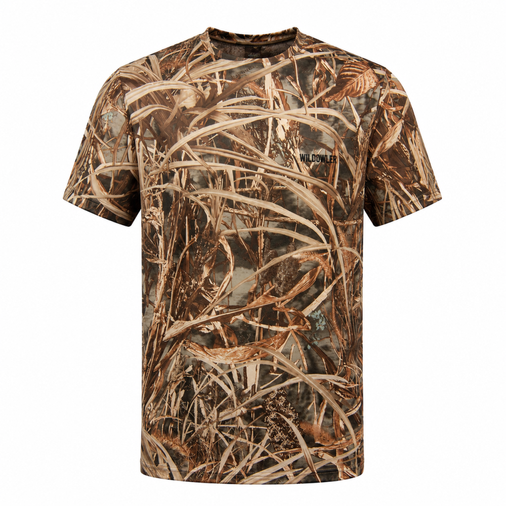 WILDFOWLER SHORT SLEEVE POLY QUICK DRY T-SHIRT-WILDGRASS- Front