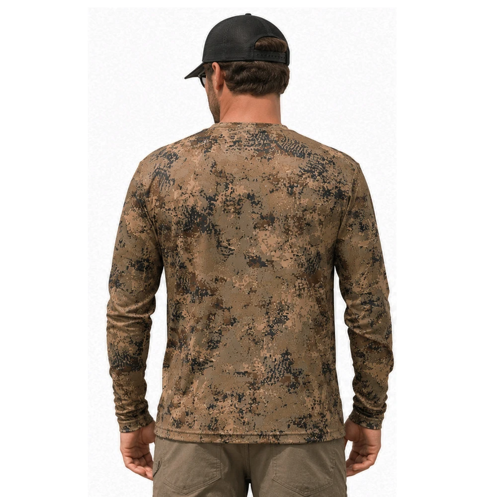 WILDFOWLER LONG SLEEVE POLY QUICK DRY T-SHIRT-DIGITAL CAMO