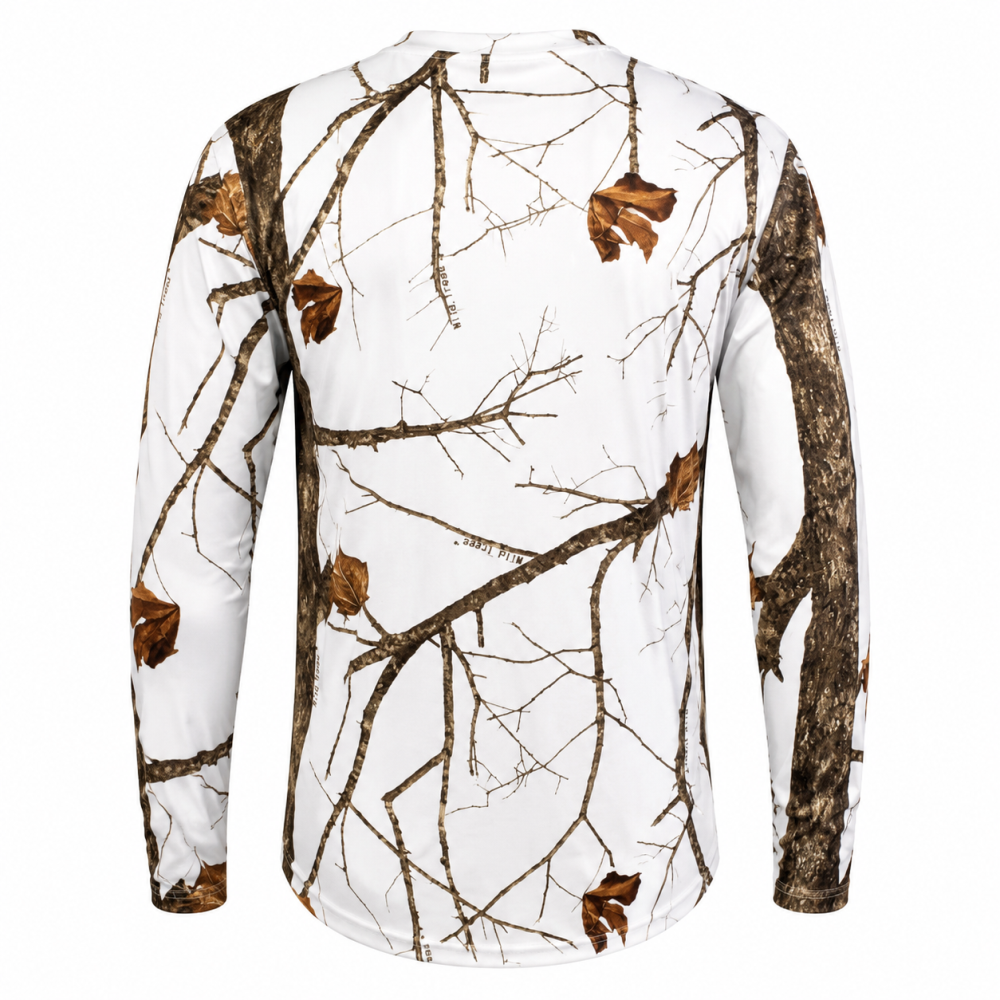 WILDFOWLER LONG SLEEVE POLY QUICK DRY T-SHIRT-WILDTREE SNOW- Back