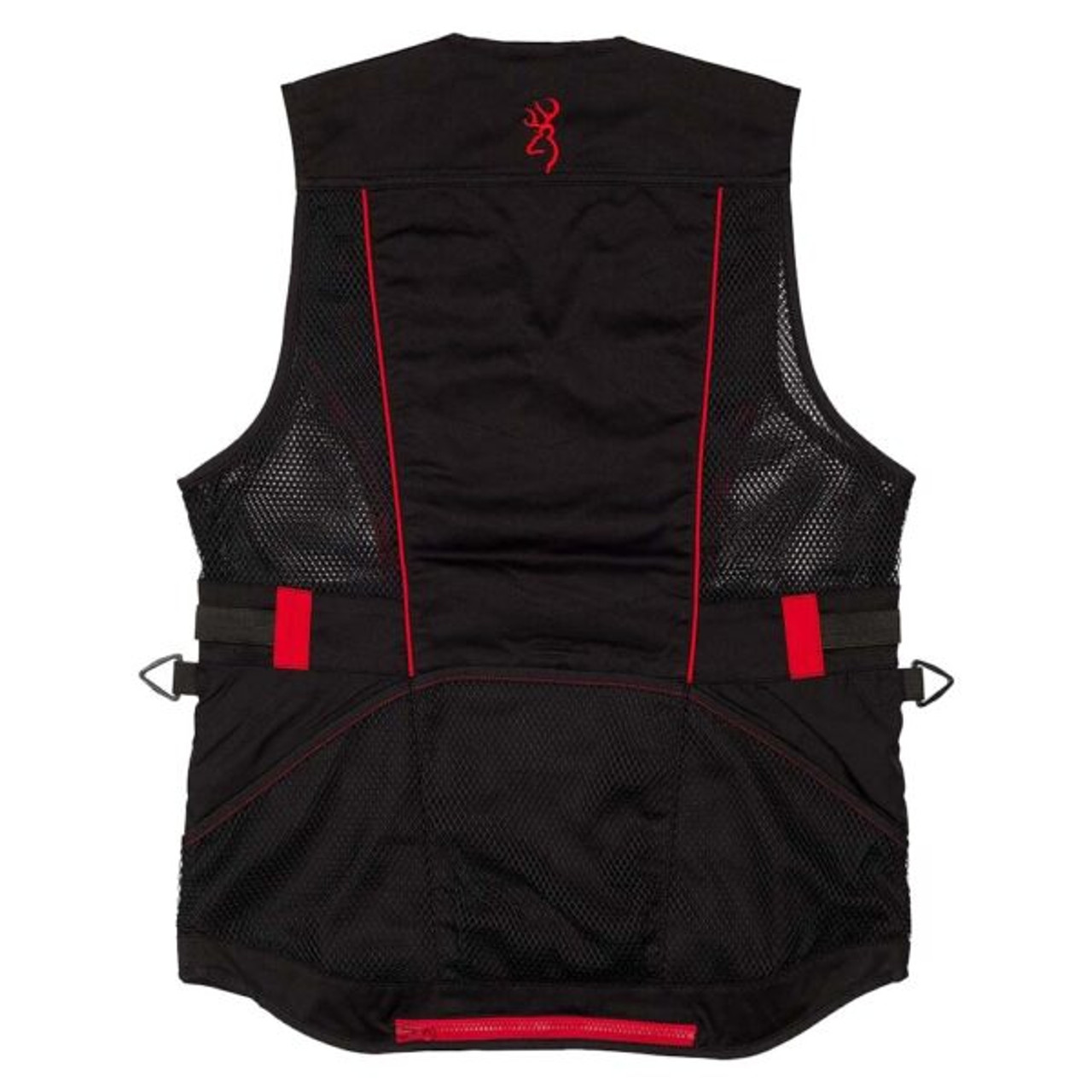 Browning Women’s Ace Shooting Vest-Black/Red- Back