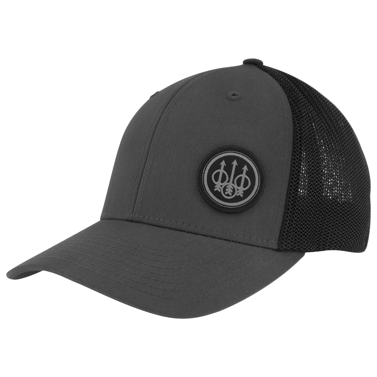 Beretta TK Flexfit Trucker Hat- Black/Gray- Front