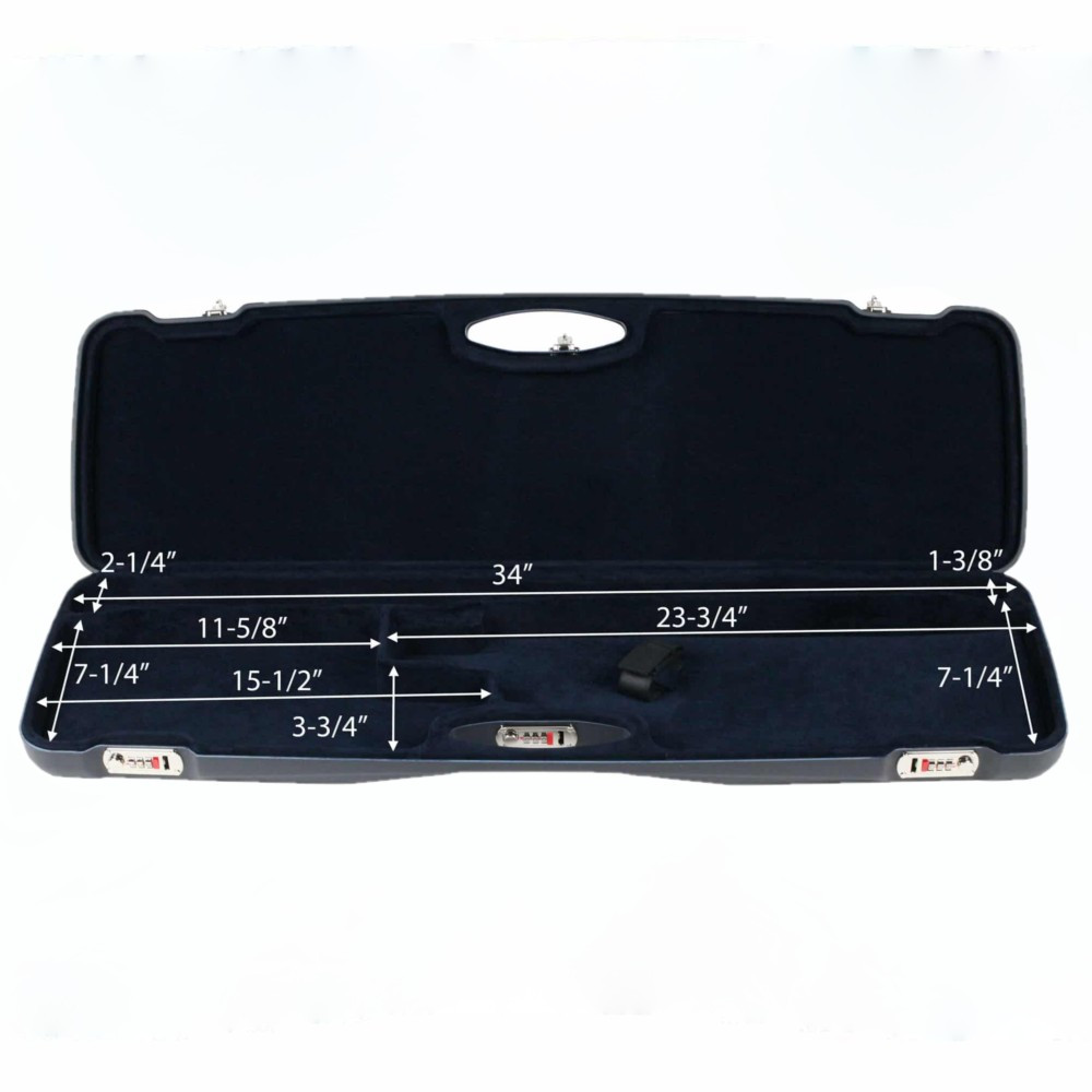 Negrini 1654LR/5165 O/U Shotgun Hard Case | Rubber Trim