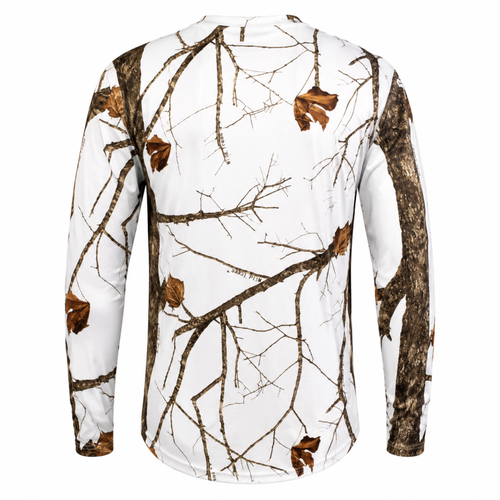 WILDFOWLER LONG SLEEVE POLY QUICK DRY T-SHIRT-WILDTREE SNOW- Back