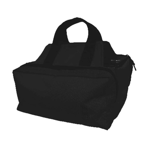 Black Bob Allen shell carrier bag with handles and zipper