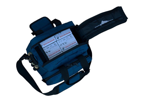 Blue Wild Hare Deluxe 6 Box Carrier with Winchester ammo boxes inside